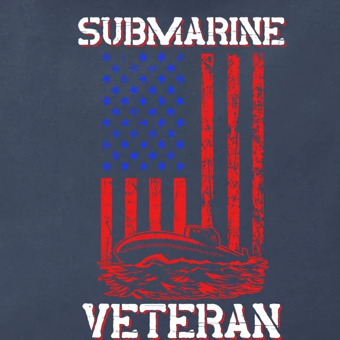 Submarine Veteran Flag Patriotic Sub Service Submariner Zip Tote Bag