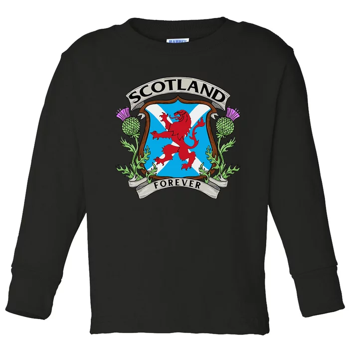 Scottish Vintage Flag Scotland Toddler Long Sleeve Shirt