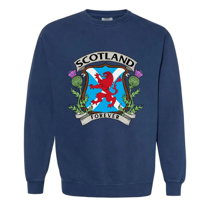 Scottish Vintage Flag Scotland Garment-Dyed Sweatshirt