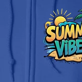 Summer Vibes For Family Gift Full Zip Hoodie