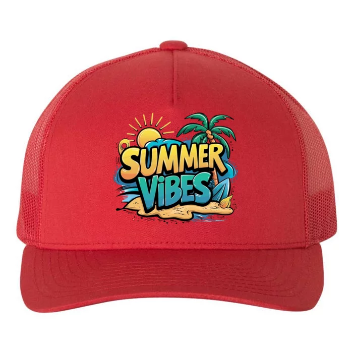 Summer Vibes For Family Gift Yupoong Adult 5-Panel Trucker Hat