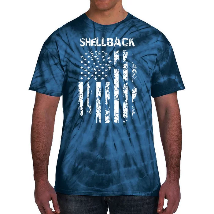 Shellback Vintage Flag Design Tie-Dye T-Shirt