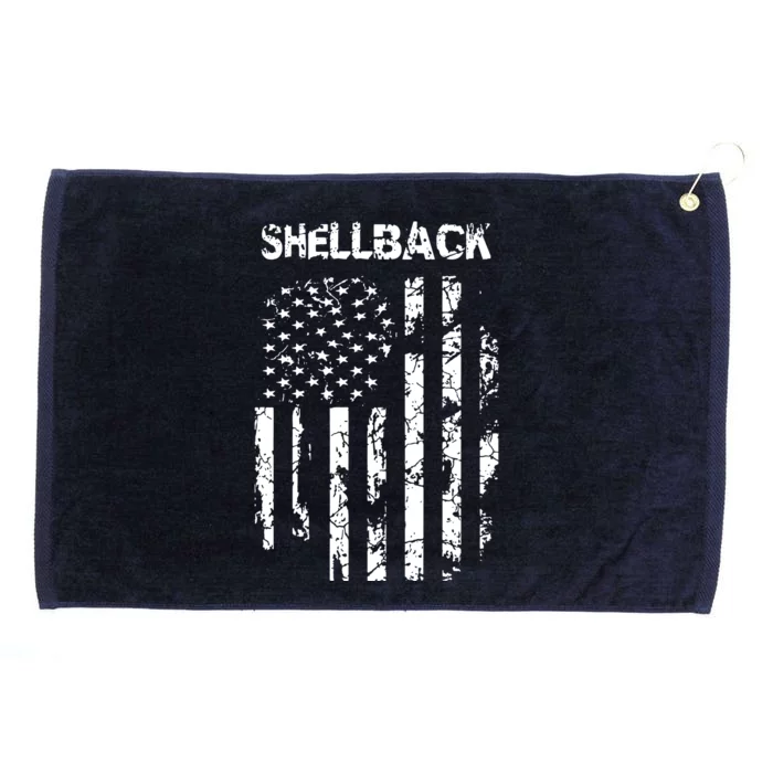 Shellback Vintage Flag Design Grommeted Golf Towel