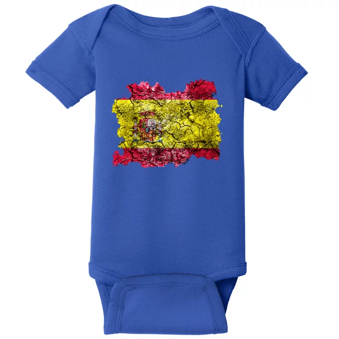 Spain Vintage Flag Meaningful Gift Baby Bodysuit