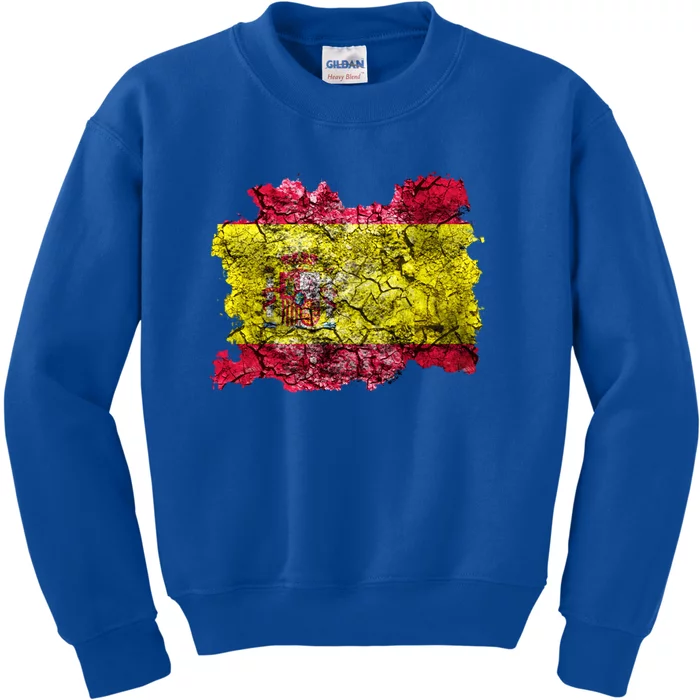 Spain Vintage Flag Meaningful Gift Kids Sweatshirt