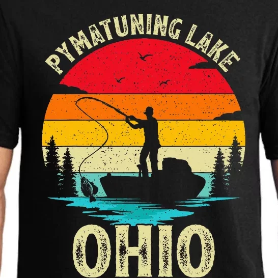 Summer Vacation Fishing Retro Ohio Pymatuning Lake Pajama Set