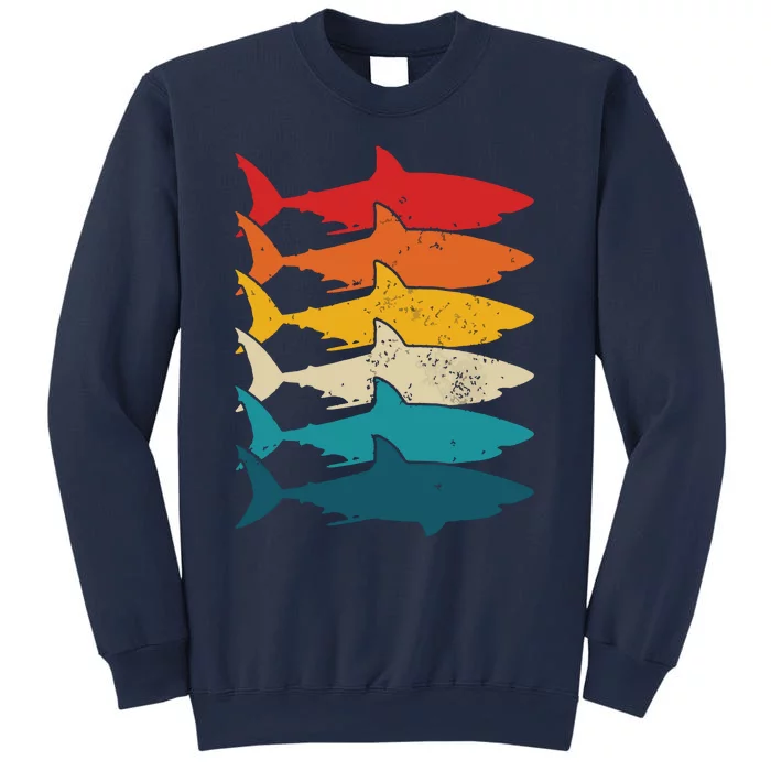 Shark Vintage Fish Fishing Great White Shark Retro Sweatshirt