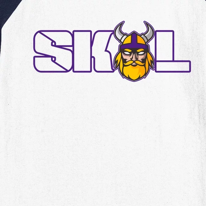 SKOL Viking Football Fan Baseball Sleeve Shirt