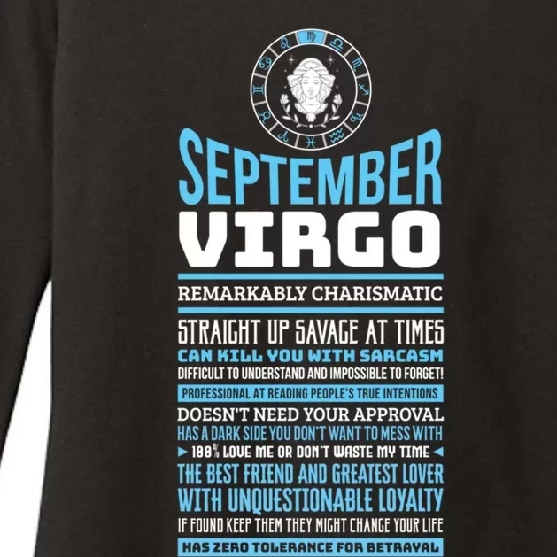 September Virgo Facts Traits Horoscope Zodiac Cute Gift Womens CVC Long Sleeve Shirt