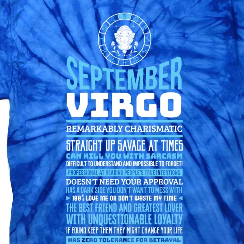 September Virgo Facts Traits Horoscope Zodiac Cute Gift Tie-Dye T-Shirt