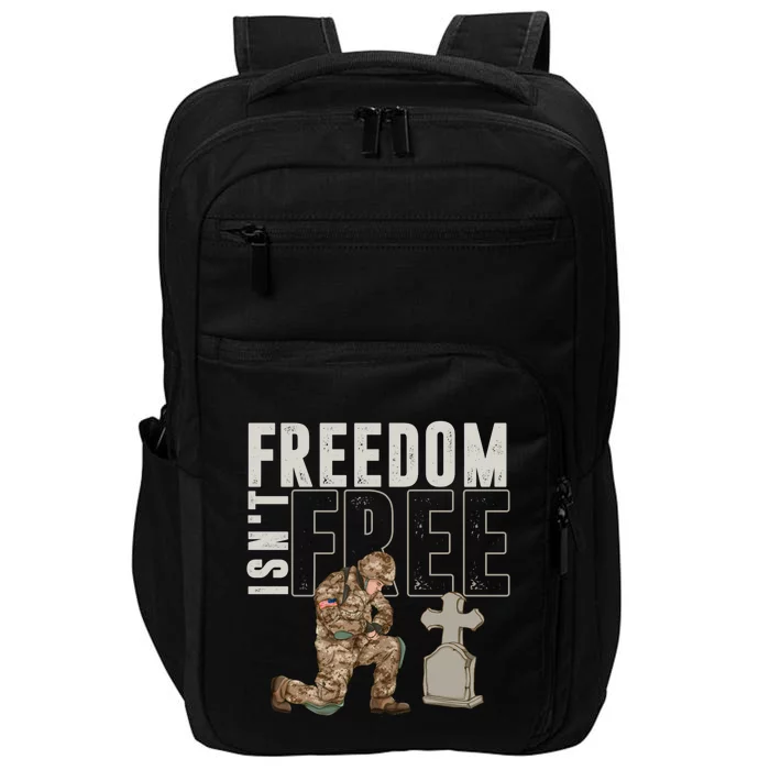 Soldier Veteran Freedom Patriotic American Usa Memorial Day Great Gift Impact Tech Backpack