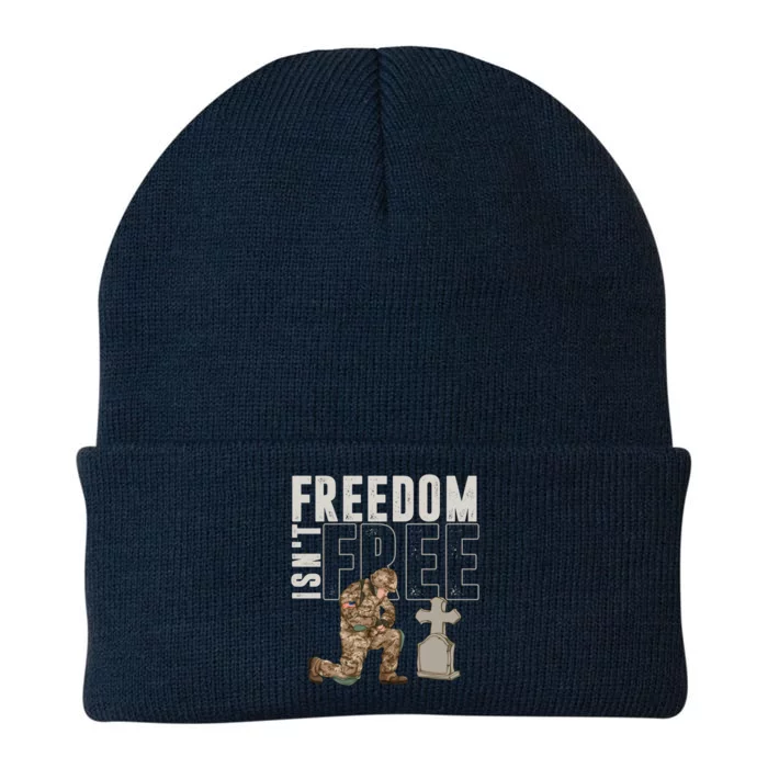 Soldier Veteran Freedom Patriotic American Usa Memorial Day Great Gift Knit Cap Winter Beanie