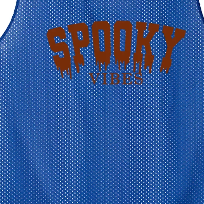 Spooky Vibes Gift Retro Halloween Spooky Season Cute Gift Mesh Reversible Basketball Jersey Tank