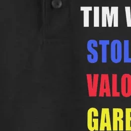 Stolen Valor Garbage Tim Walz Dry Zone Grid Performance Polo