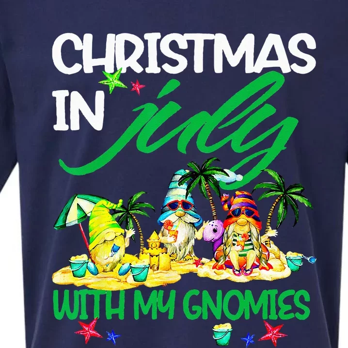 Summer Vacation Gnomes Christmas In July With My Gnomies Sueded Cloud Jersey T-Shirt