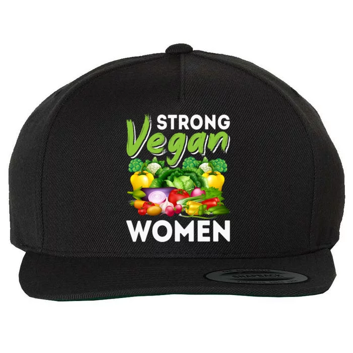 Strong Vegan Gift Wool Snapback Cap