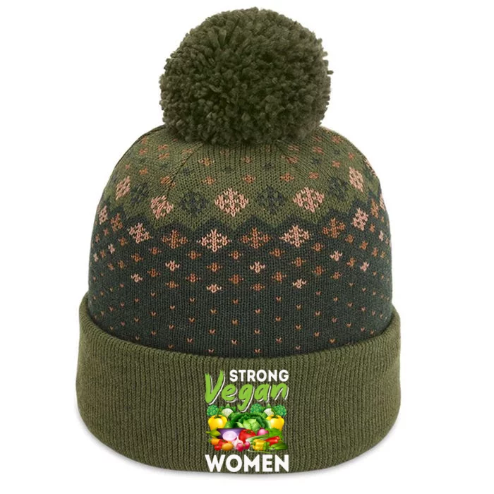 Strong Vegan Gift The Baniff Cuffed Pom Beanie