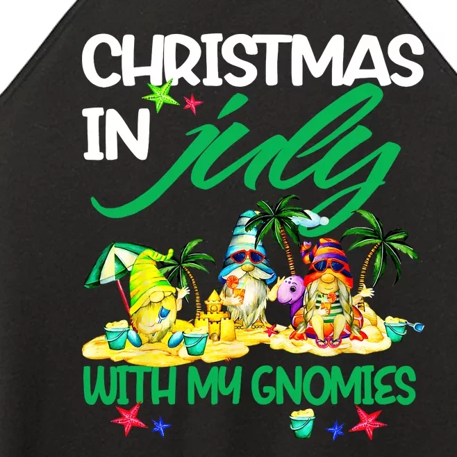 Summer Vacation Gnomes Christmas In July With My Gnomies Women’s Perfect Tri Rocker Tank