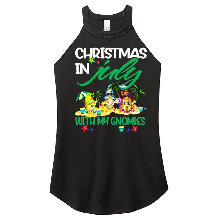 Summer Vacation Gnomes Christmas In July With My Gnomies Women’s Perfect Tri Rocker Tank