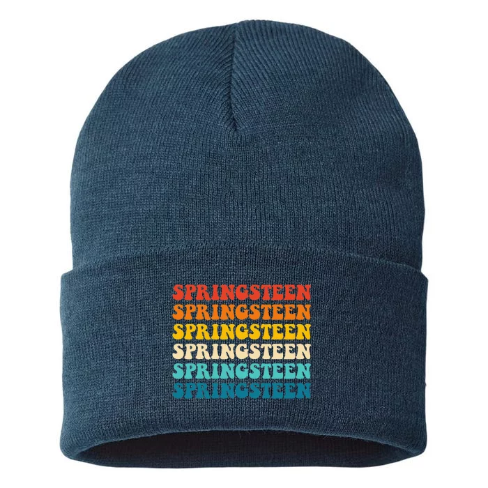 Springsteen Vintage Groovy Retro Party Everyday Casual Sustainable Knit Beanie