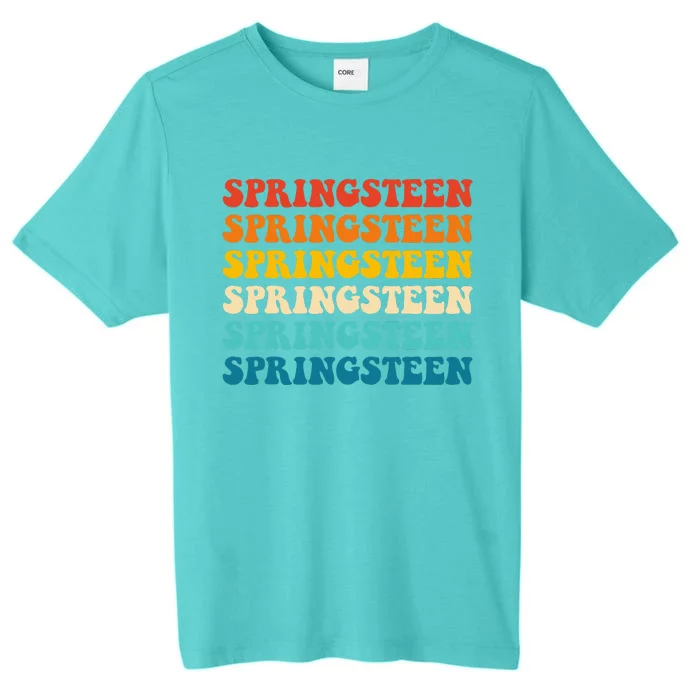 Springsteen Vintage Groovy Retro Party Everyday Casual ChromaSoft Performance T-Shirt