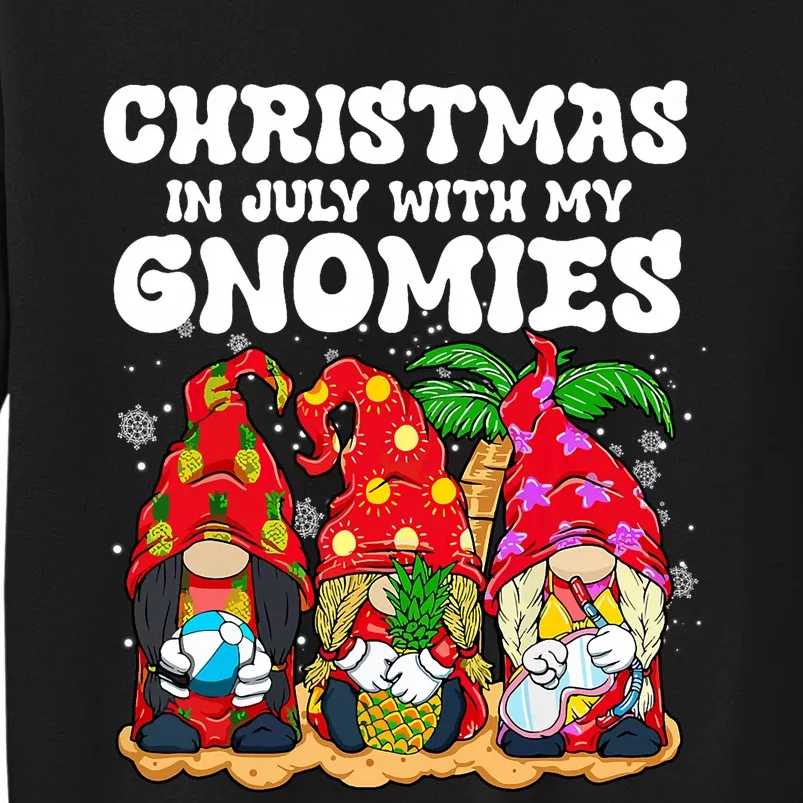 Summer Vacation Gnomes Lover Funny Christmas In July Sweatshirt