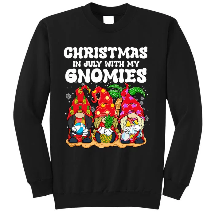 Summer Vacation Gnomes Lover Funny Christmas In July Sweatshirt