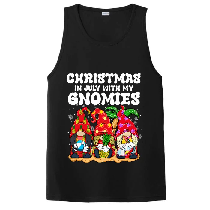 Summer Vacation Gnomes Lover Funny Christmas In July Performance Tank