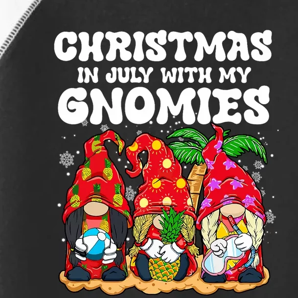 Summer Vacation Gnomes Lover Funny Christmas In July Toddler Fine Jersey T-Shirt