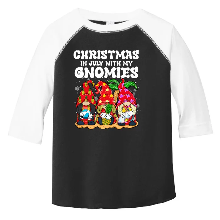 Summer Vacation Gnomes Lover Funny Christmas In July Toddler Fine Jersey T-Shirt