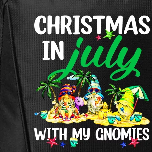 Summer Vacation Gnomes Christmas In July With My Gnomies City Backpack