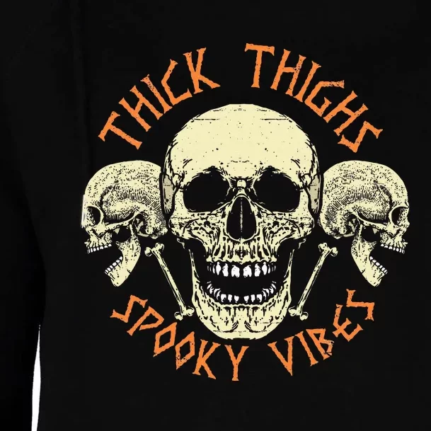 Spooky Vibes Halloween Costume Thick Thighs Approved Womens Funnel Neck Pullover Hood