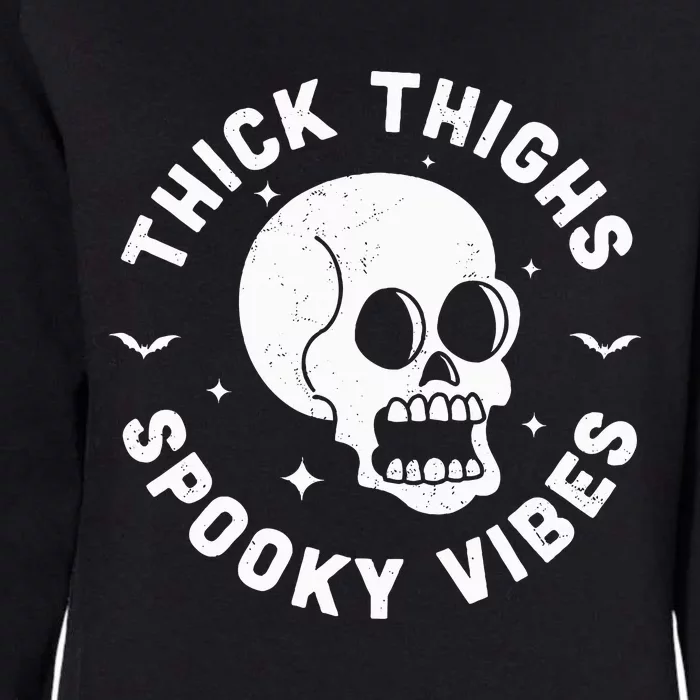 Spooky Vibes Halloween Skull Workout Leggings Womens California Wash Sweatshirt