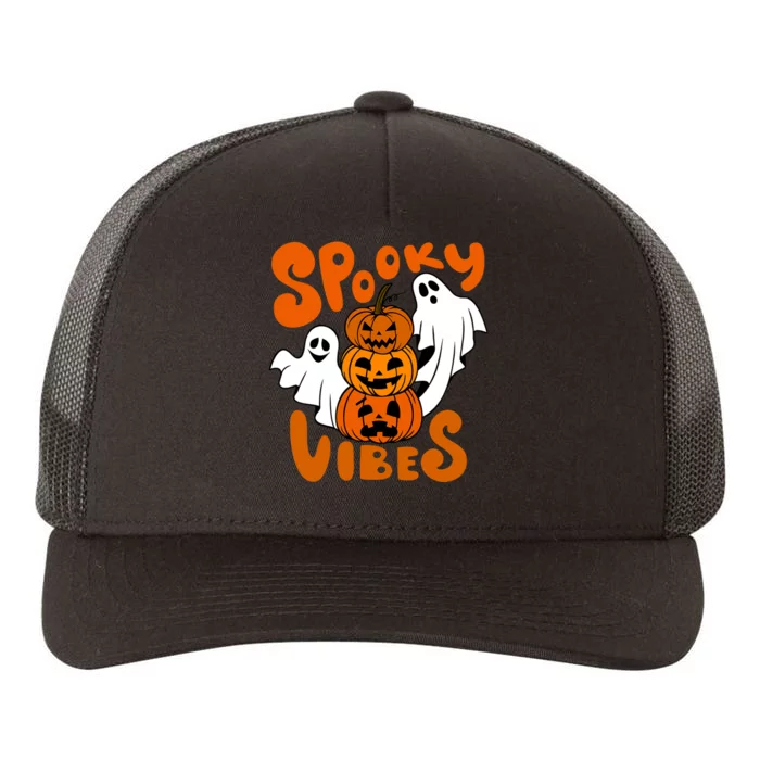 Spooky Vibes Happy Halloween Pumpkin Boo Costumes Yupoong Adult 5-Panel Trucker Hat