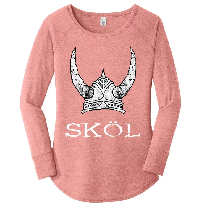 Skol Viking Helmet Nordic Scandinavian Norse Mythology Women's Perfect Tri Tunic Long Sleeve Shirt