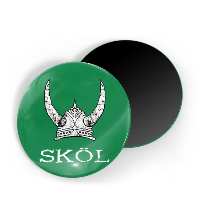 Skol Viking Helmet Nordic Scandinavian Norse Mythology Magnet