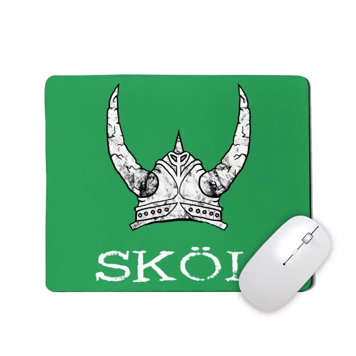 Skol Viking Helmet Nordic Scandinavian Norse Mythology Mousepad