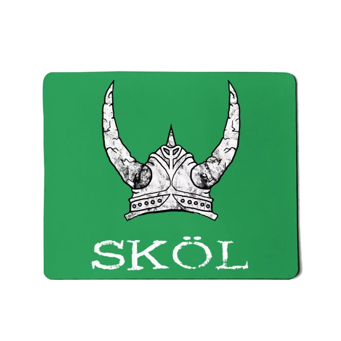 Skol Viking Helmet Nordic Scandinavian Norse Mythology Mousepad