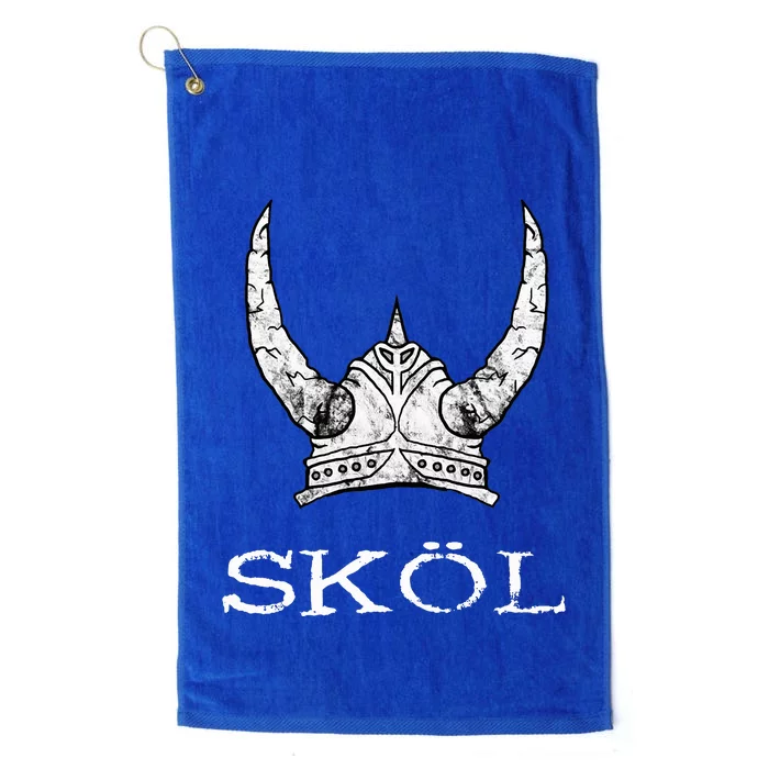 Skol Viking Helmet Nordic Scandinavian Norse Mythology Platinum Collection Golf Towel