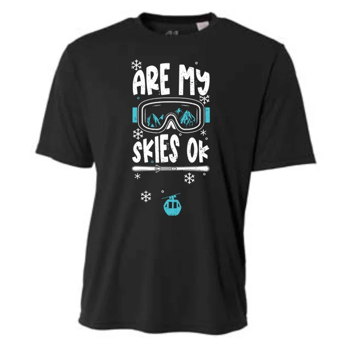 Ski Vacation Humor: Are My Skies Ok Apres Ski Cool Gift Cooling Performance Crew T-Shirt