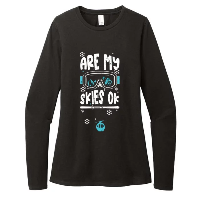 Ski Vacation Humor: Are My Skies Ok Apres Ski Cool Gift Womens CVC Long Sleeve Shirt