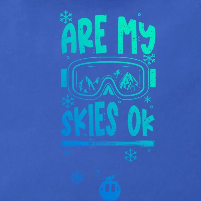 Ski Vacation Humor: Are My Skies Ok Apres Ski Gift Zip Tote Bag