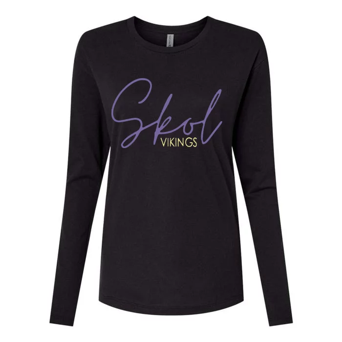 Skol Vikings Halloween Womens Cotton Relaxed Long Sleeve T-Shirt