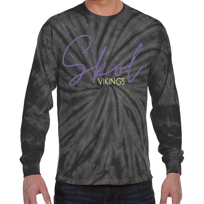 Skol Vikings Halloween Tie-Dye Long Sleeve Shirt