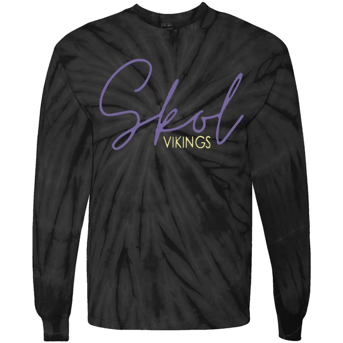 Skol Vikings Halloween Tie-Dye Long Sleeve Shirt