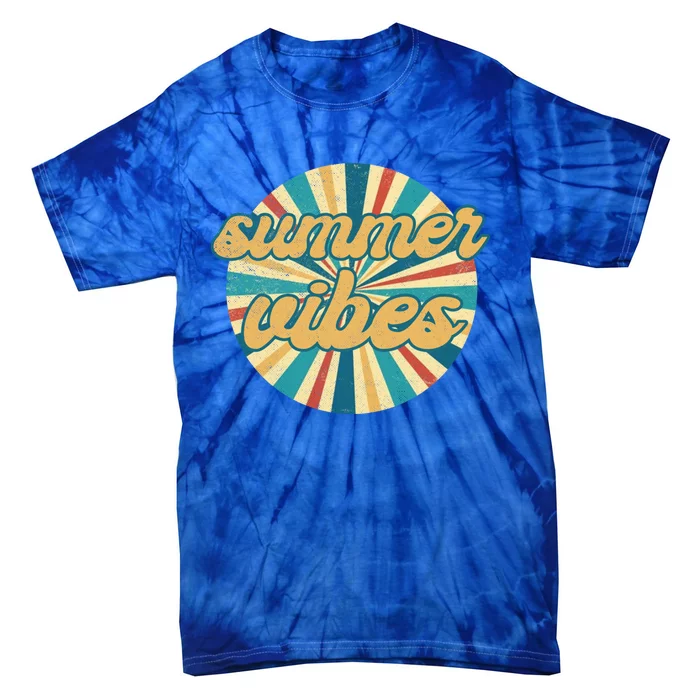 Summer Vibes Hello Summer Vacay Summertime Retro Style Gift Tie-Dye T-Shirt