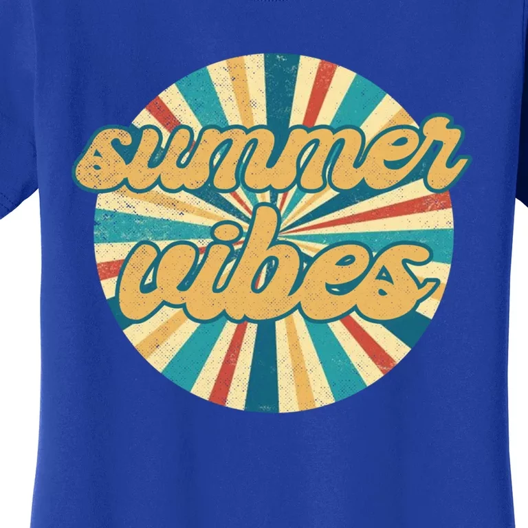 Summer Vibes Hello Summer Vacay Summertime Retro Style Gift Women's T-Shirt