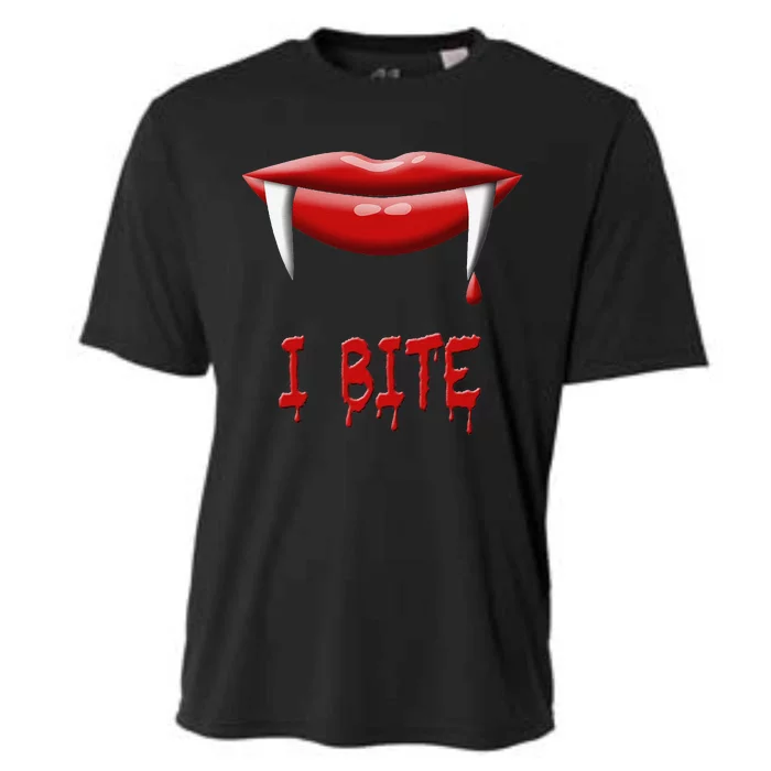 Sexy Vampire Halloween Costume I Bite Fangs Cooling Performance Crew T-Shirt