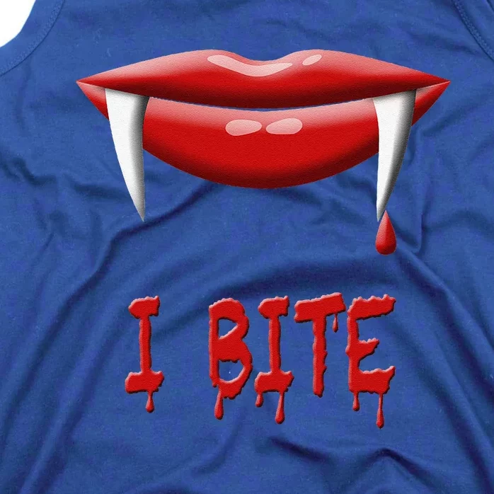 Sexy Vampire Halloween Costume I Bite Fangs Tank Top