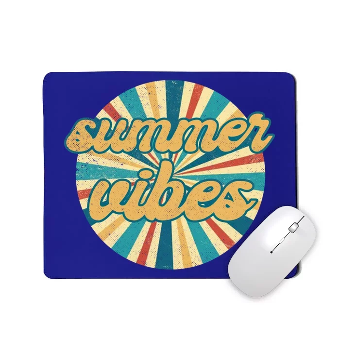 Summer Vibes Hello Summer Vacay Summertime Retro Style Gift Mousepad